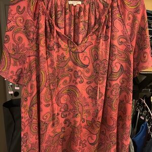 Maurices Pink Paisley Blouse